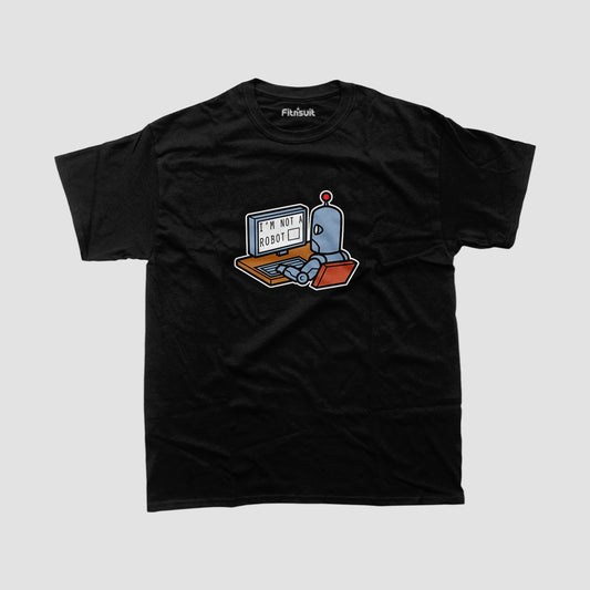 I'm Not a Robot Desk Scene Freelancer T-Shirt