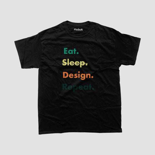 Eat Sleep Design Repeat Color Stack Freelancer T-Shirt