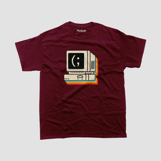 Retro Mac Smiley Computer UI Freelancer T-Shirt