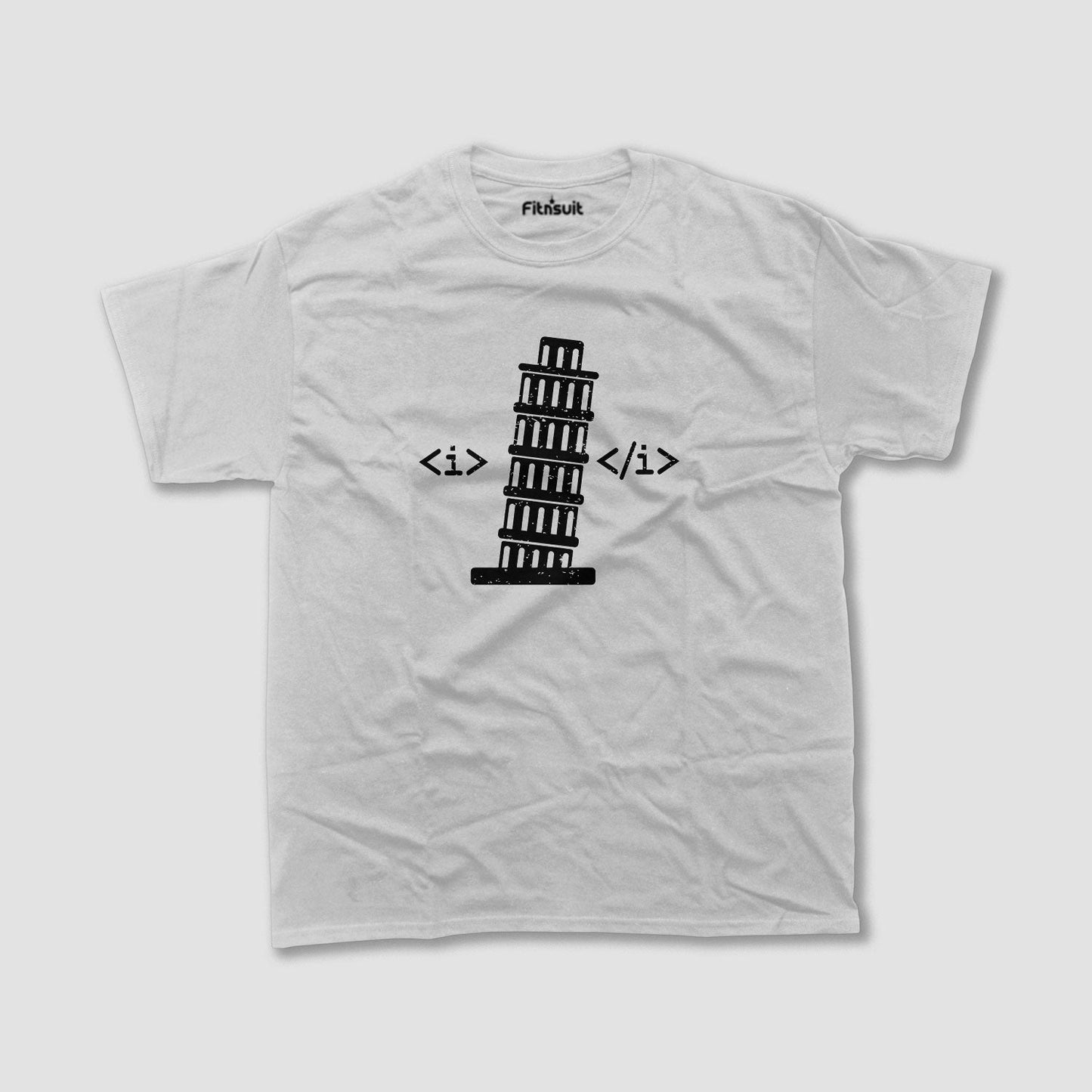 Leaning Tower HTML Tag Funny Dev Joke Freelancer T-Shirt
