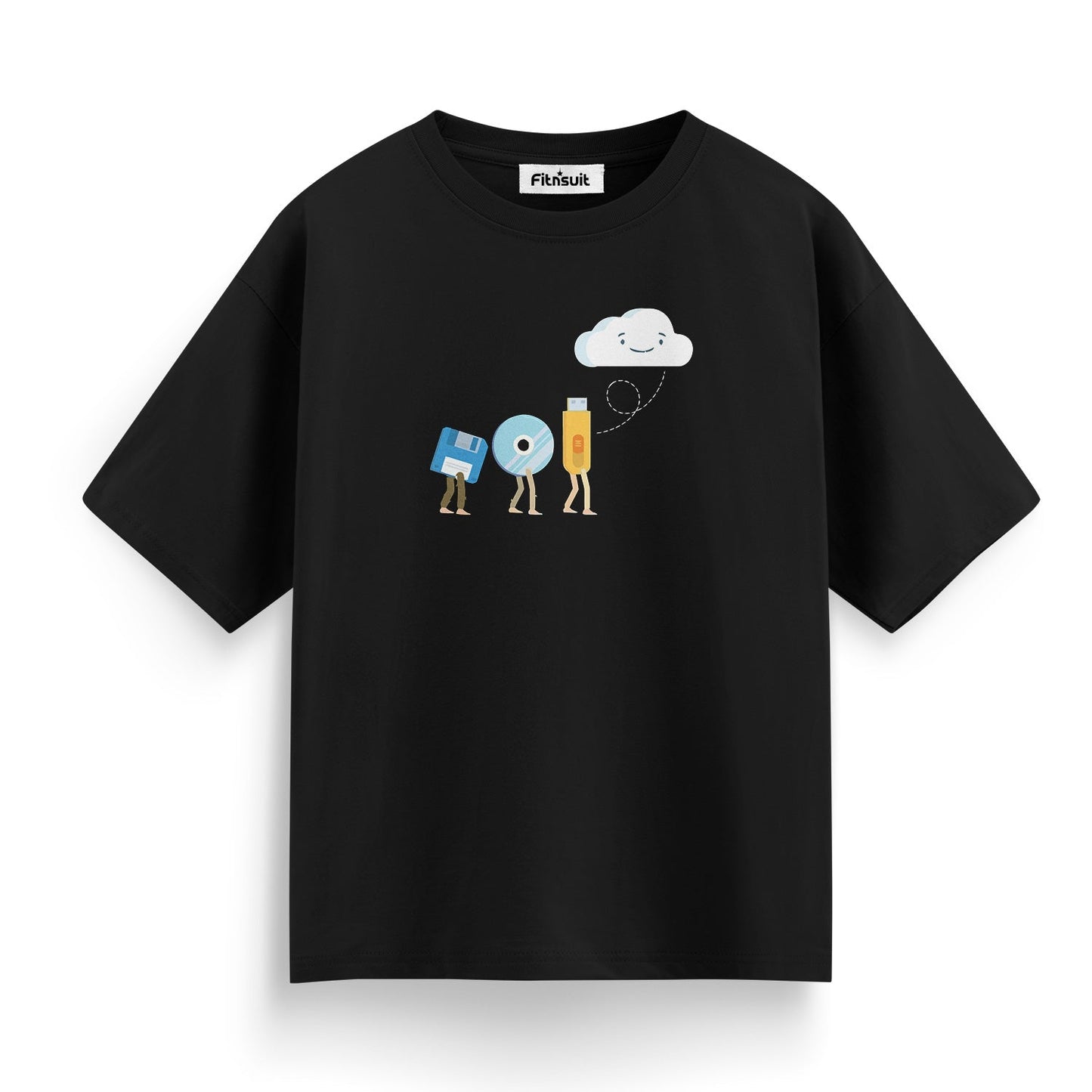 Floppy, Disk, USB and Cloud Evolution Graphic Freelancer T-Shirt