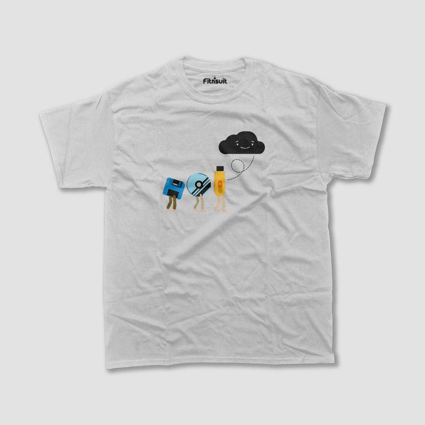 Floppy, Disk, USB and Cloud Evolution Graphic Freelancer T-Shirt