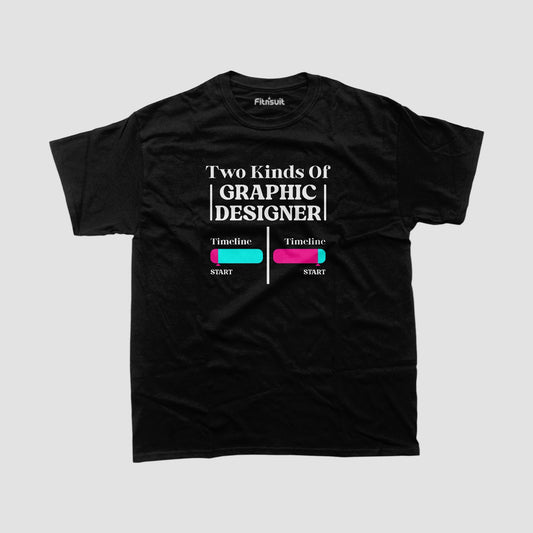 Two Kinds of Graphic Designer – Timeline Joke Graphic Designer T-Shirt