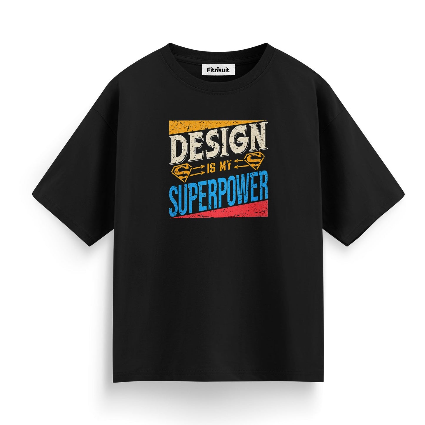 Design Is My Superpower Bold Comic Style Graphic Designer T-Shirt