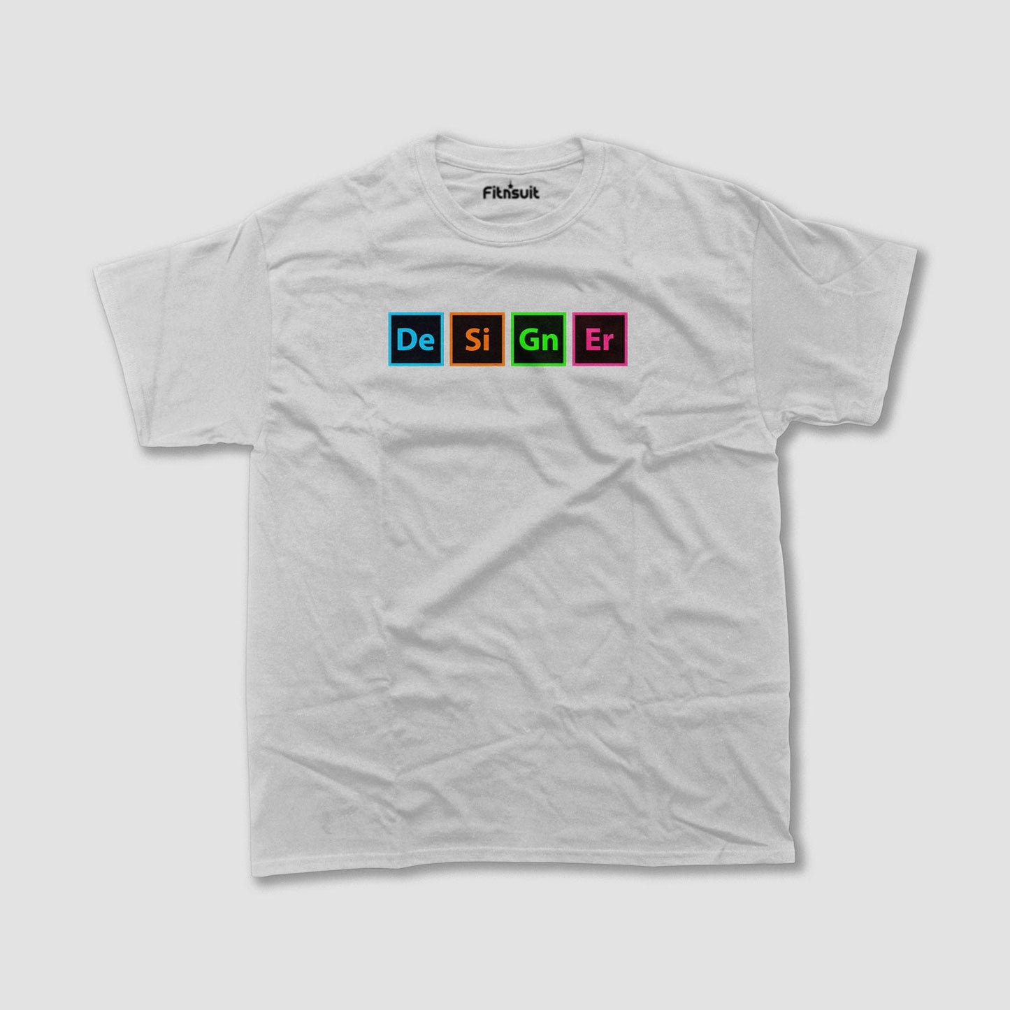 DeSiGnEr Color Block Typography Graphic Designer T-Shirt