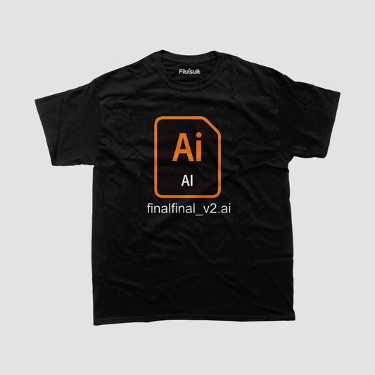 finalfinal_v2.ai – Adobe Illustrator Joke Graphic Designer T-Shirt