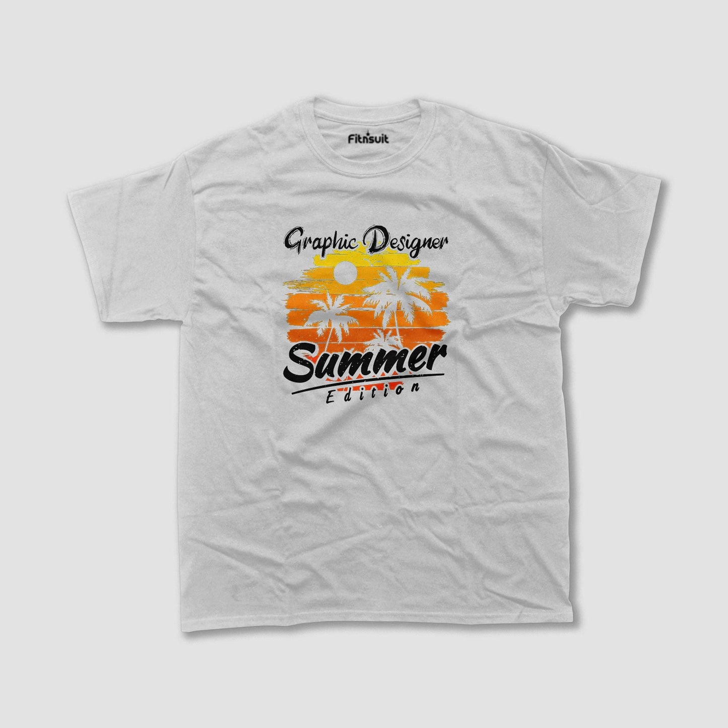 Graphic Designer Summer Edition Palm Scene Graphic Designer T-Shirt