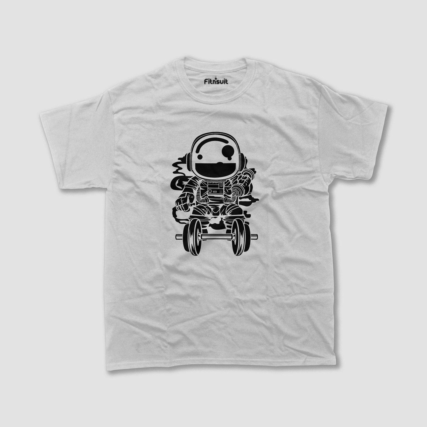 Space Lifter Astronaut on Dumbbell Gym Motivational T shirt