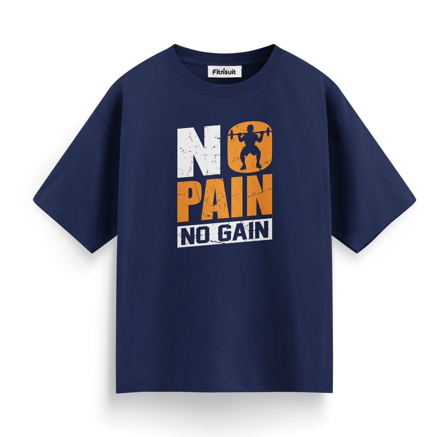 No Pain No Gain with Silhouette Gym Motivational T shirt