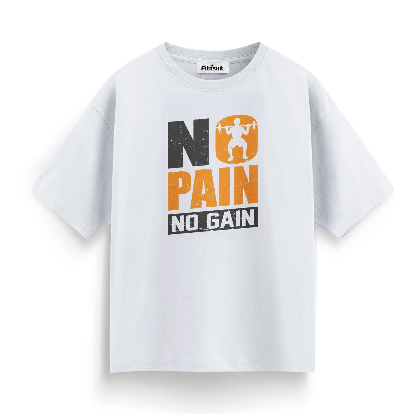 No Pain No Gain with Silhouette Gym Motivational T shirt
