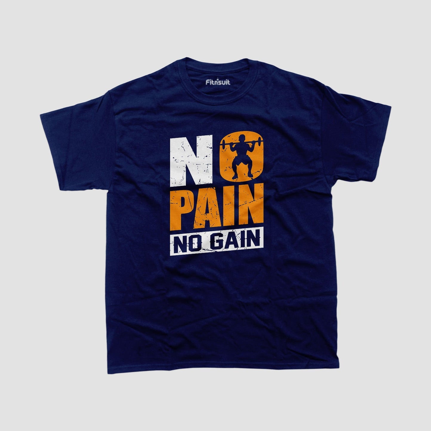 No Pain No Gain with Silhouette Gym Motivational T shirt
