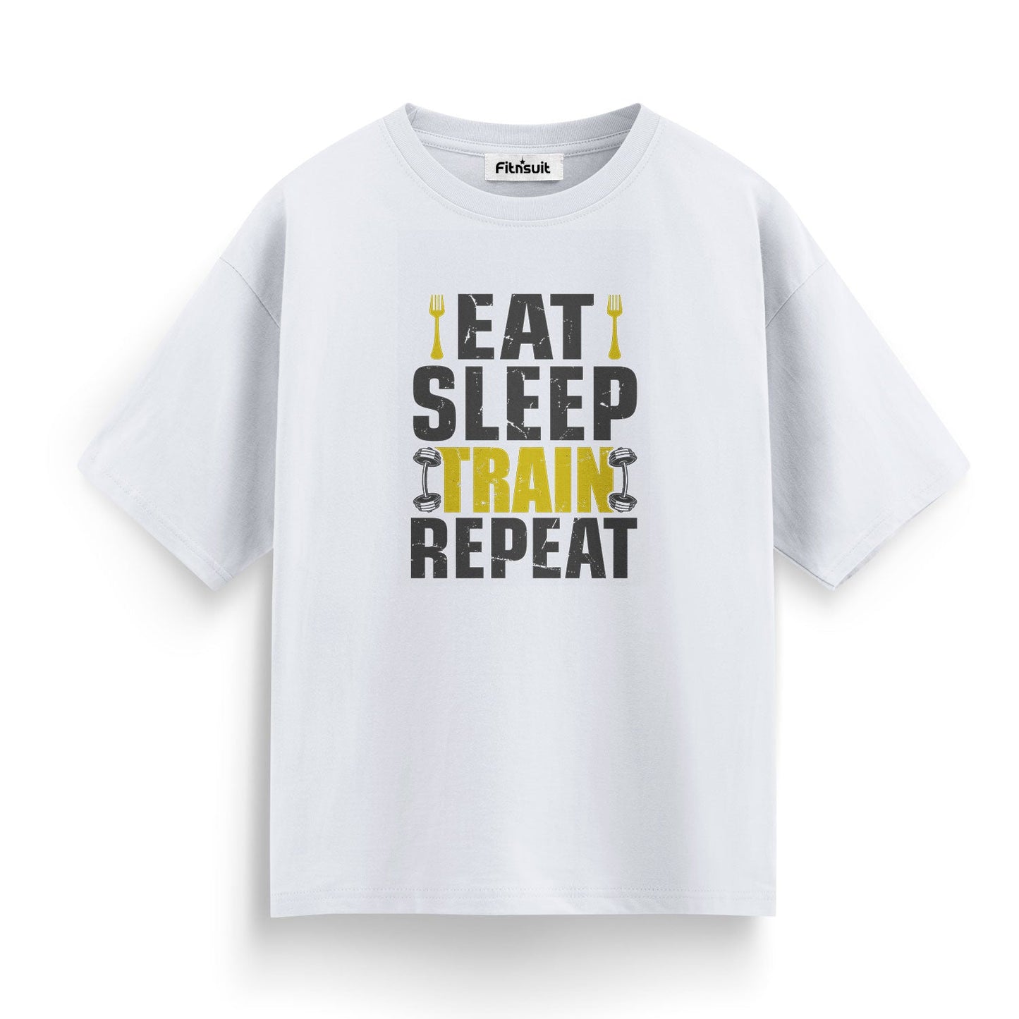 Eat Sleep Train Repeat Gym Motivational T shirt