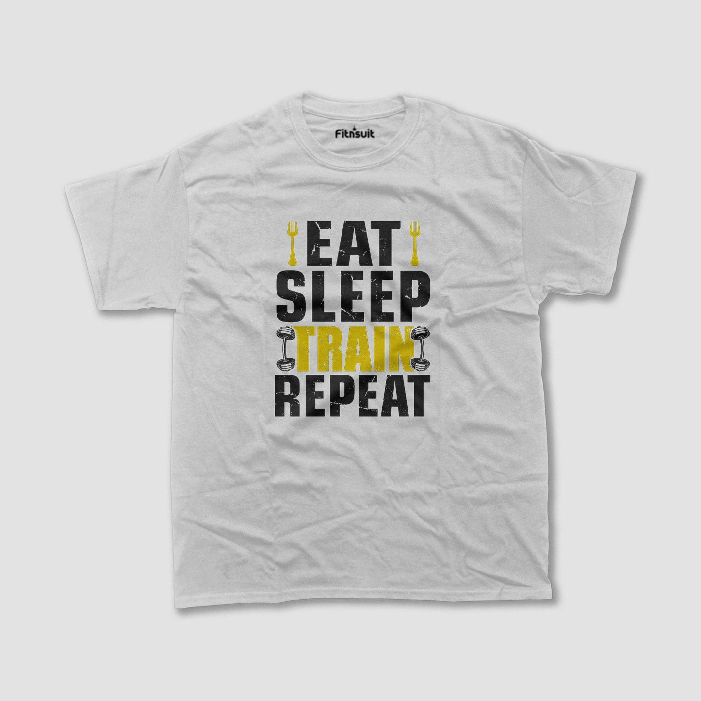 Eat Sleep Train Repeat Gym Motivational T shirt