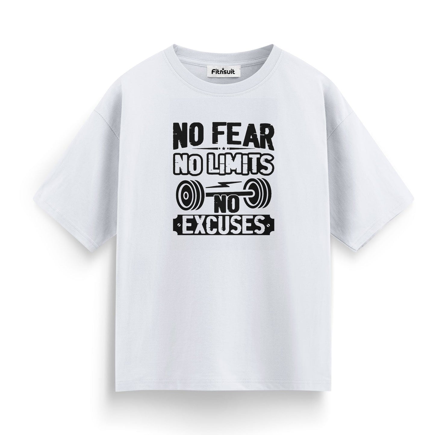 No Fear No Limits No Excuses Gym Motivational T shirt