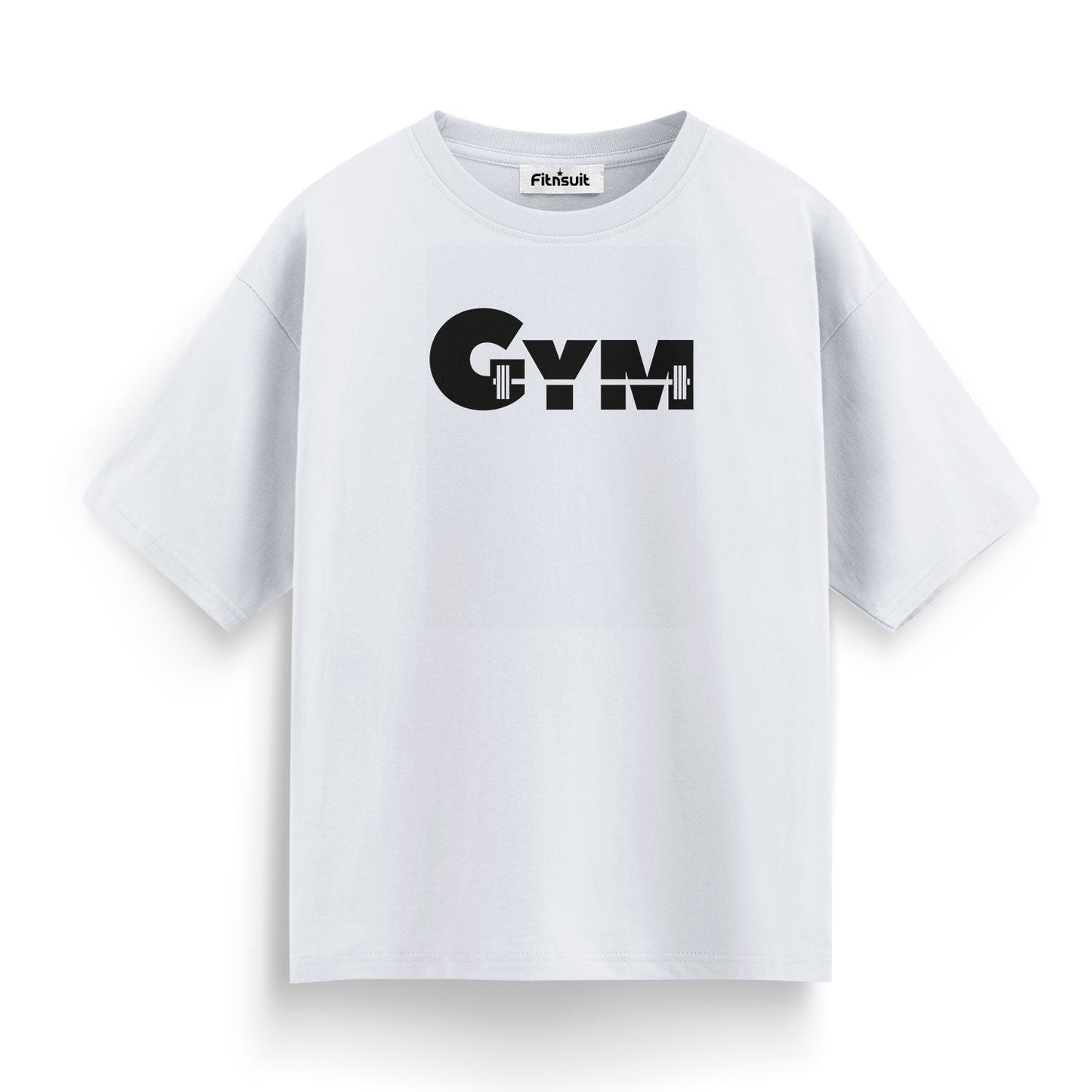 Simple GYM Logo Barbell Design Gym Motivational T shirt