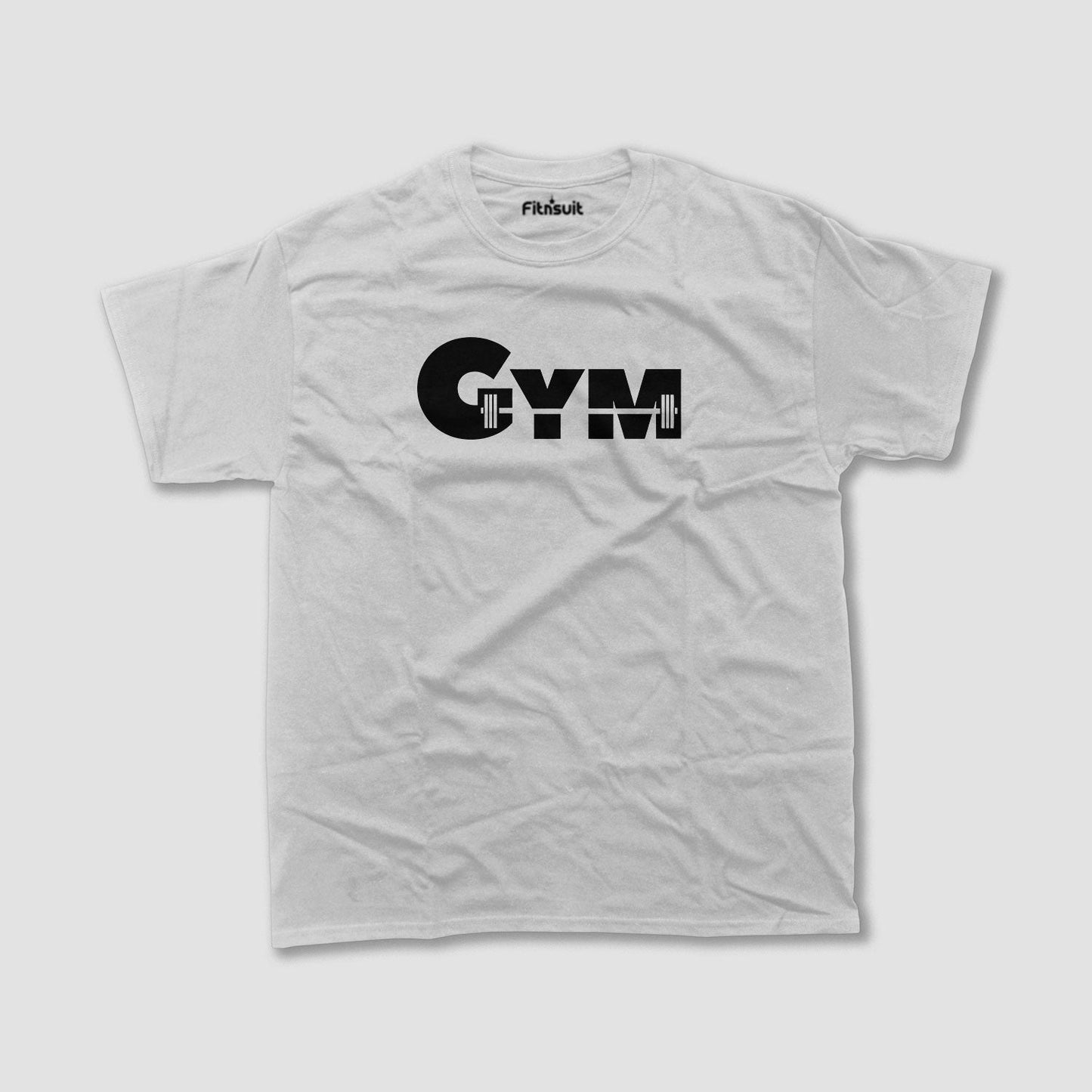 Simple GYM Logo Barbell Design Gym Motivational T shirt