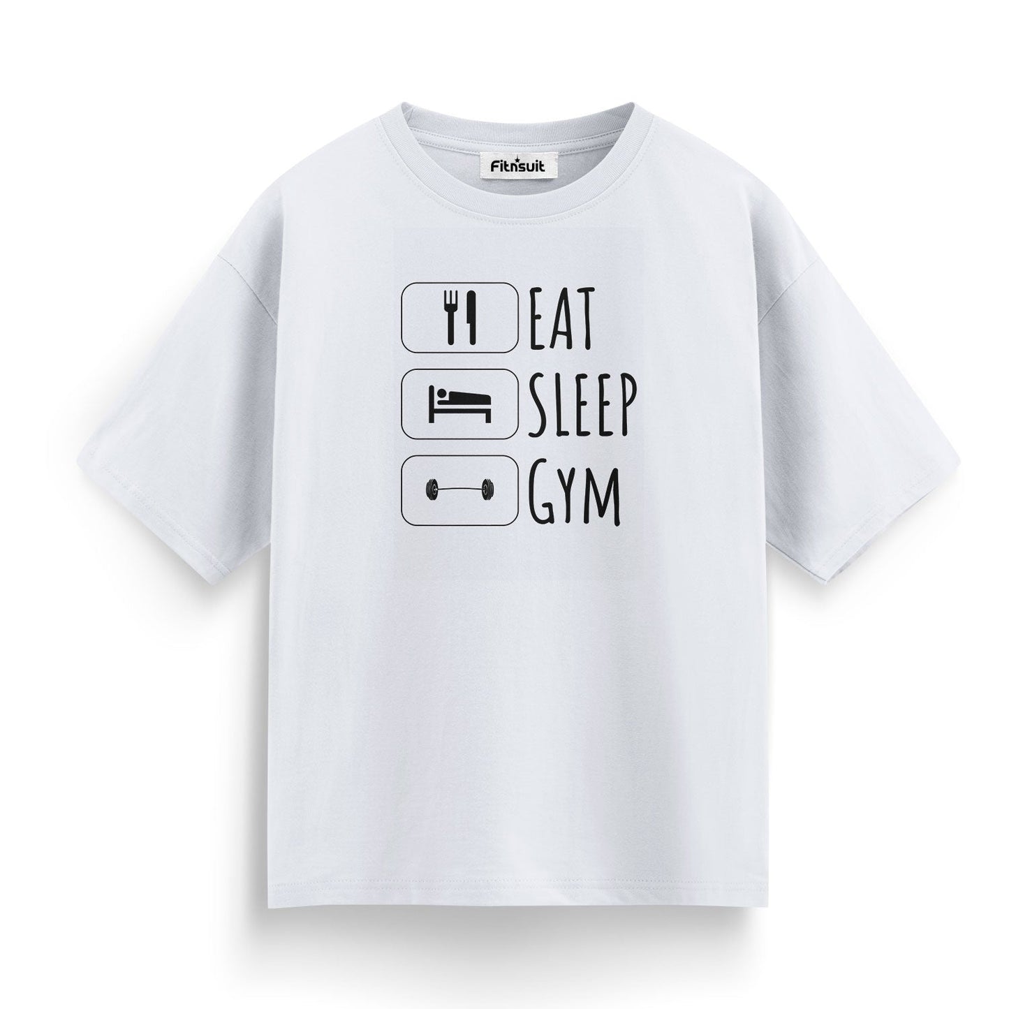 Eat Sleep Gym Repeat Icons Gym Motivational T shirt
