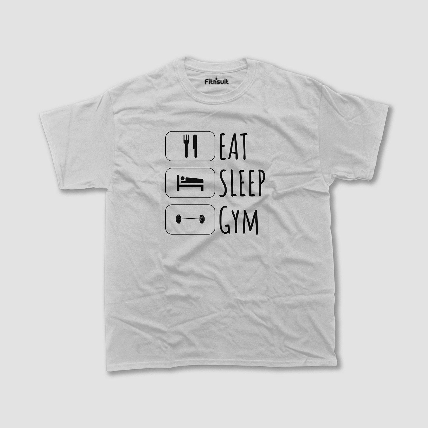 Eat Sleep Gym Repeat Icons Gym Motivational T shirt