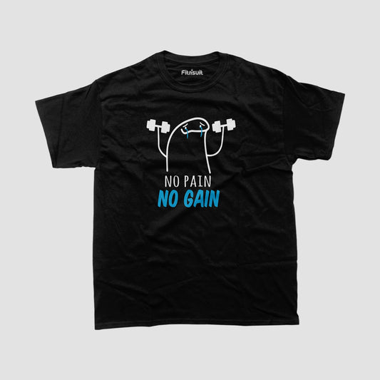 No Pain No Gain Dumbbell Arms Gym Motivational T shirt