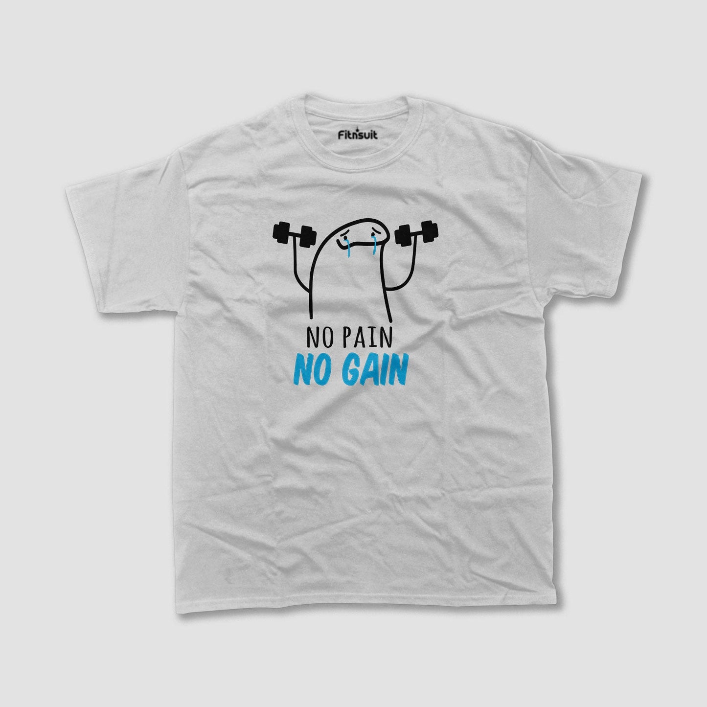 No Pain No Gain Dumbbell Arms Gym Motivational T shirt