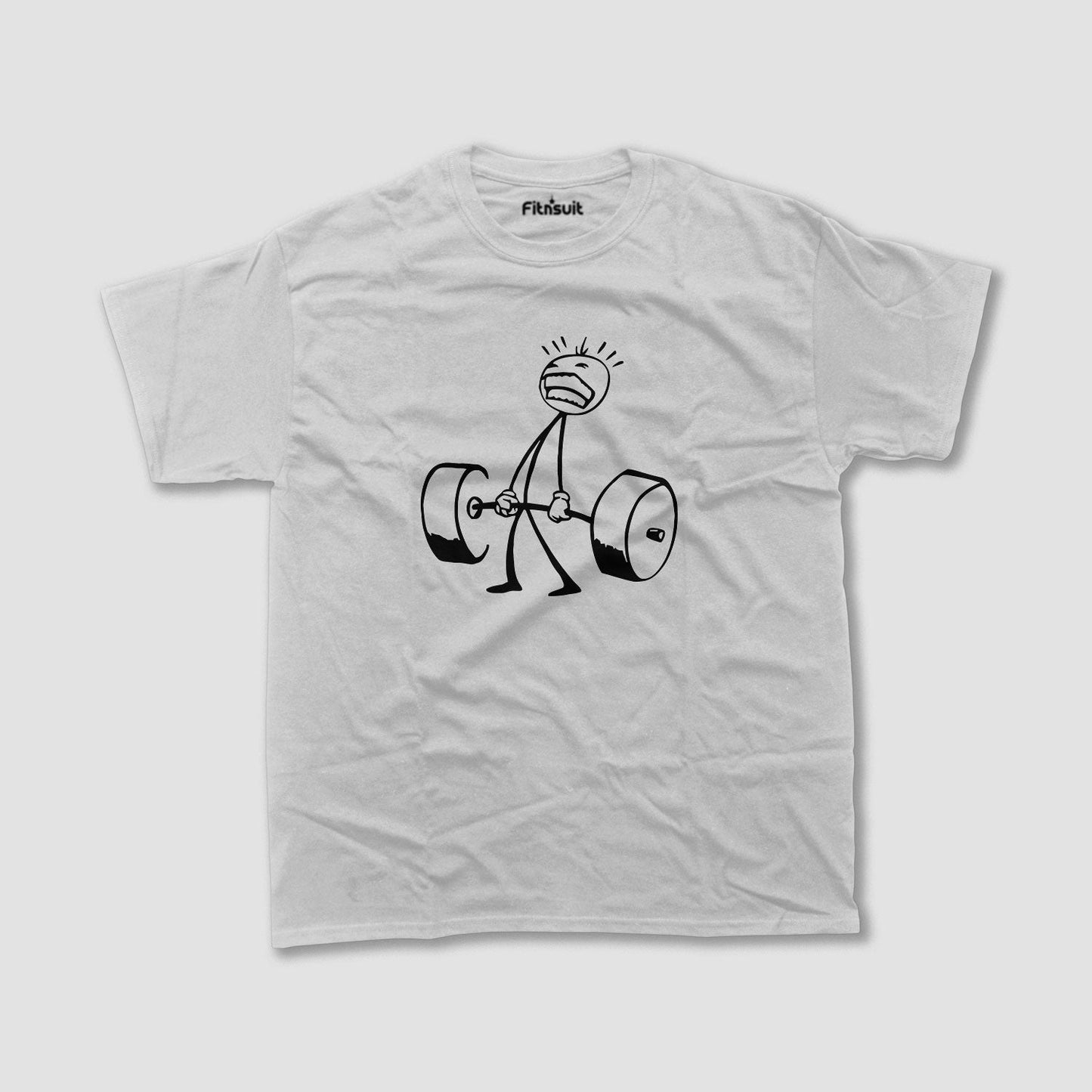 Stickman Deadlifting Weights Gym Motivational T shirt