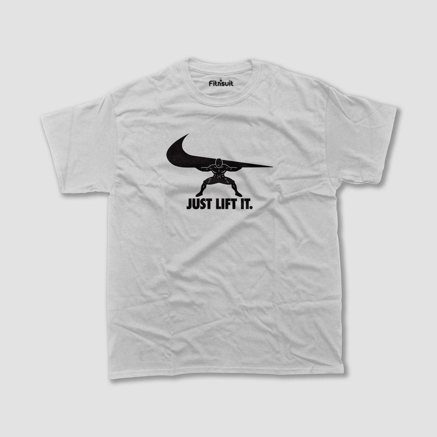 Just Lift It Parody Swoosh Gym Motivational T shirt