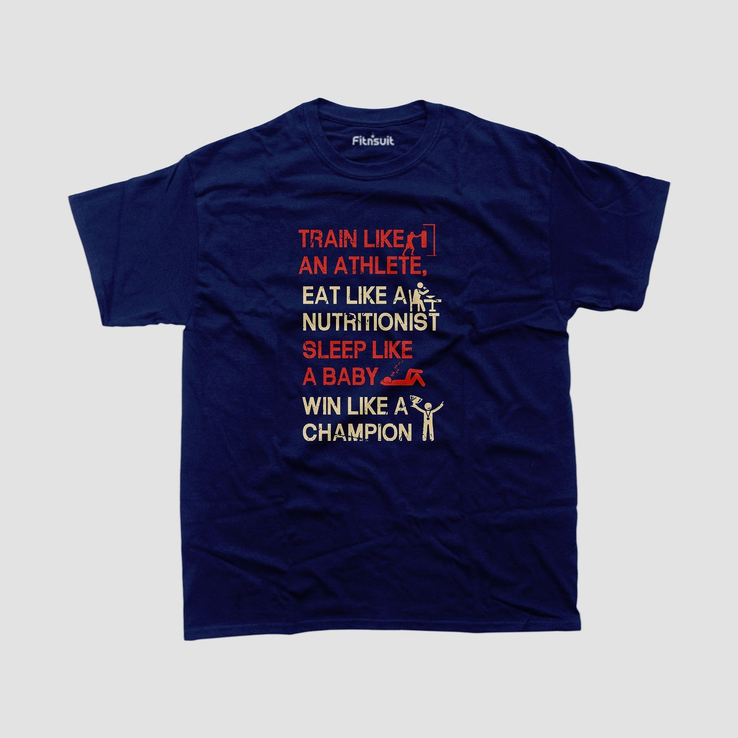 Train Like An Athlete, Eat Like A Nutritionist Gym Motivational T shirt