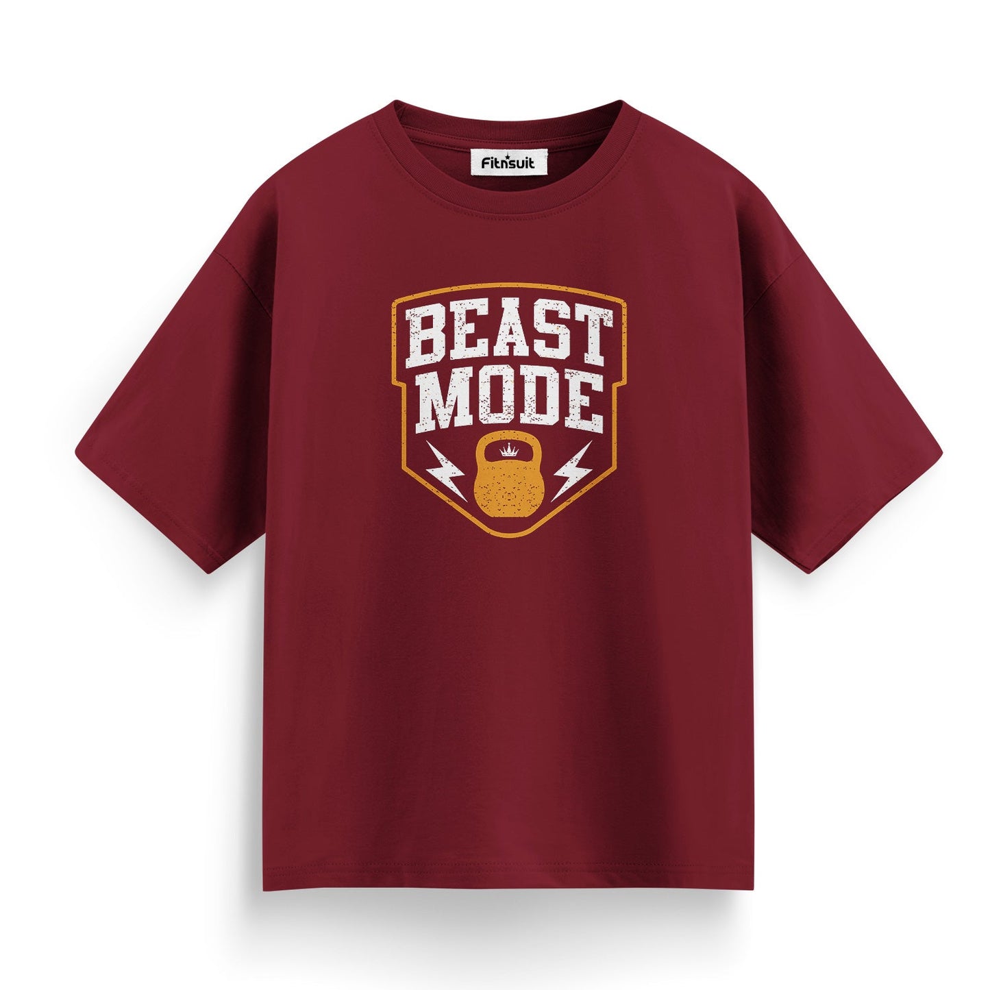 Beast Mode Kettlebell Badge Gym Motivational T shirt