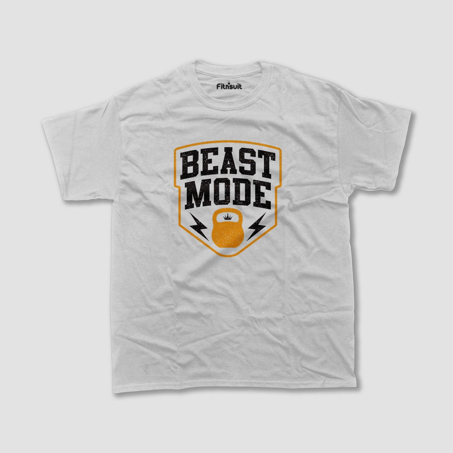 Beast Mode Kettlebell Badge Gym Motivational T shirt