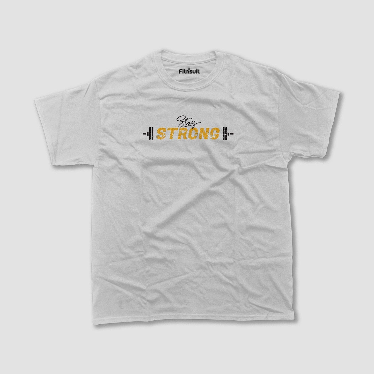 Stay Strong With Barbells Gym Motivational T shirt