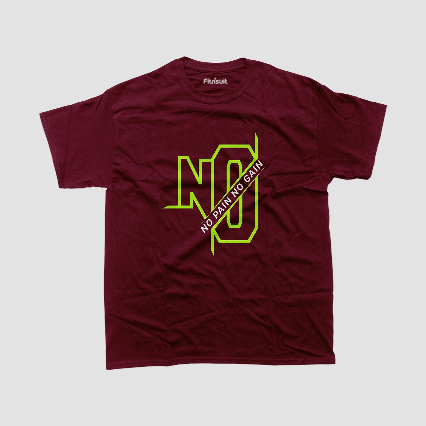 No Pain No Gain Neon Gym Motivational T shirt