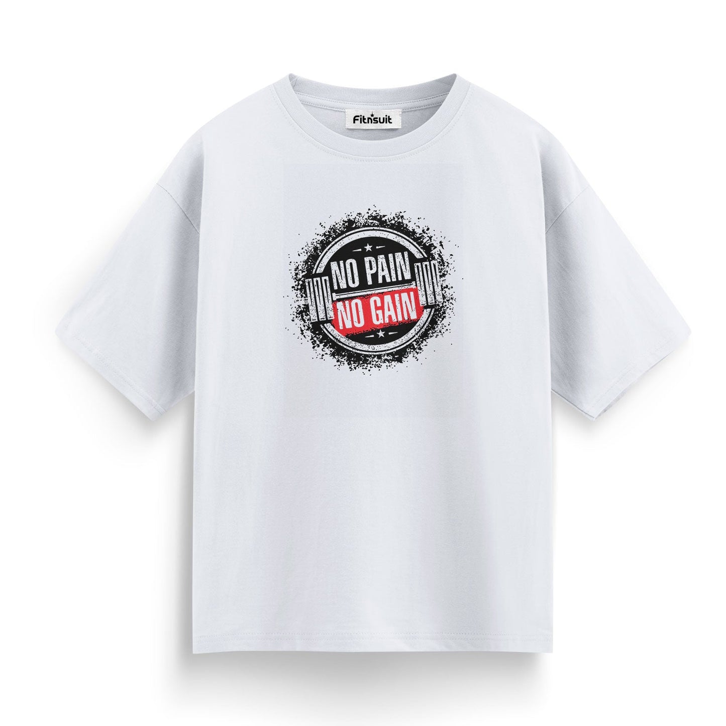No Pain No Gain Circle Distress Gym Workout T shirt