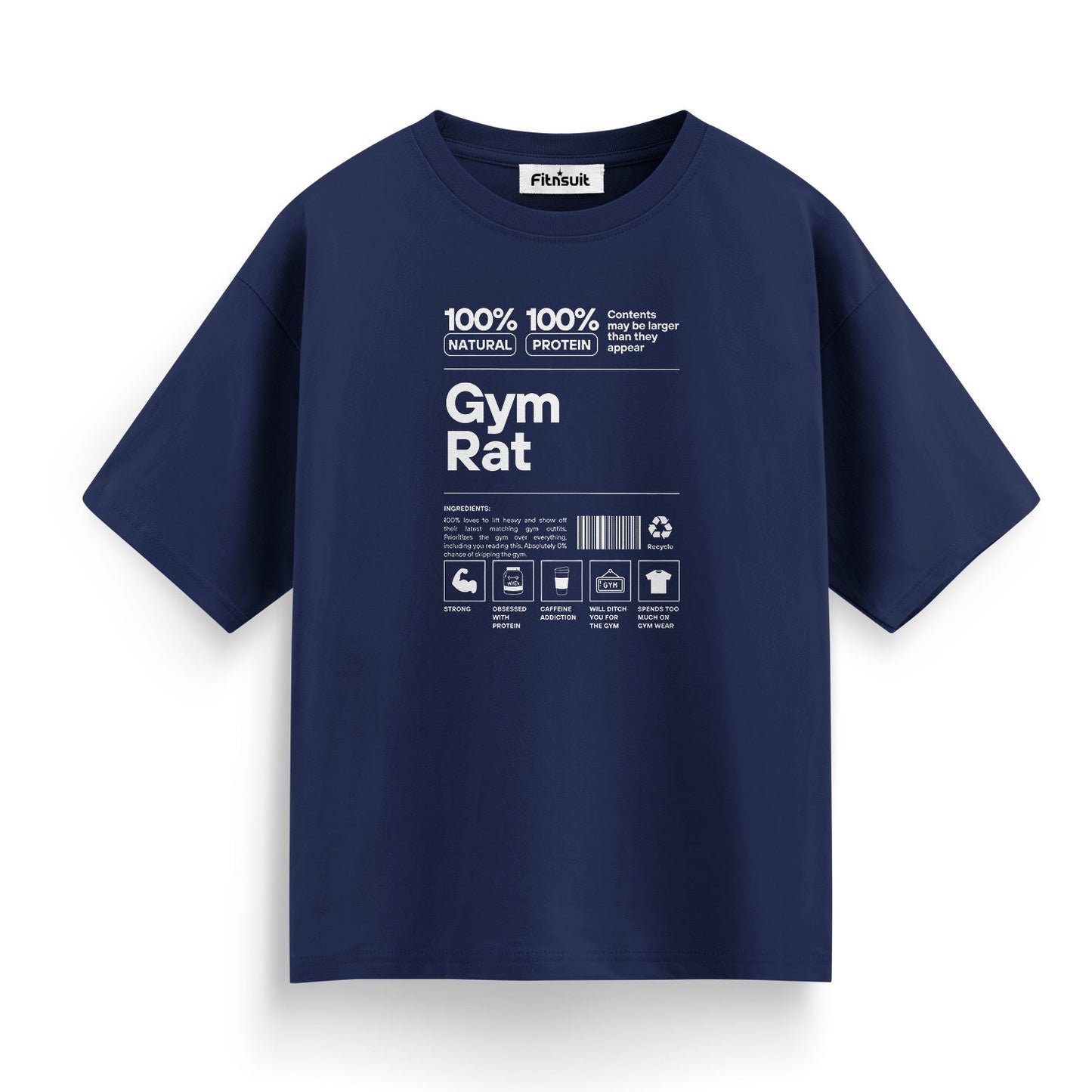 Gym Rat Nutrition Label Motivational T shirt