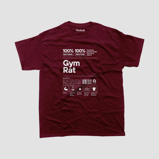 Gym Rat Nutrition Label Motivational T shirt