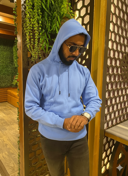 White Solid color Hoodie