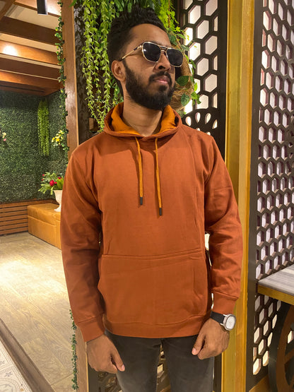 White Solid color Hoodie