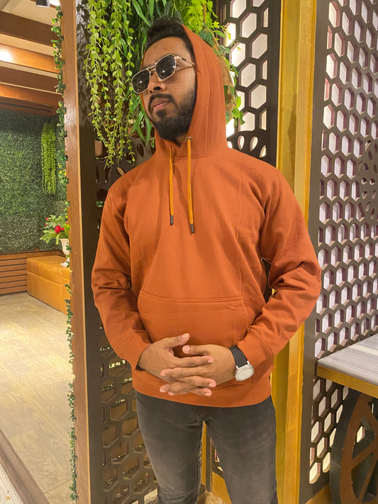 White Solid color Hoodie