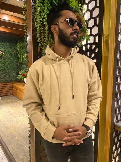 White Solid color Hoodie