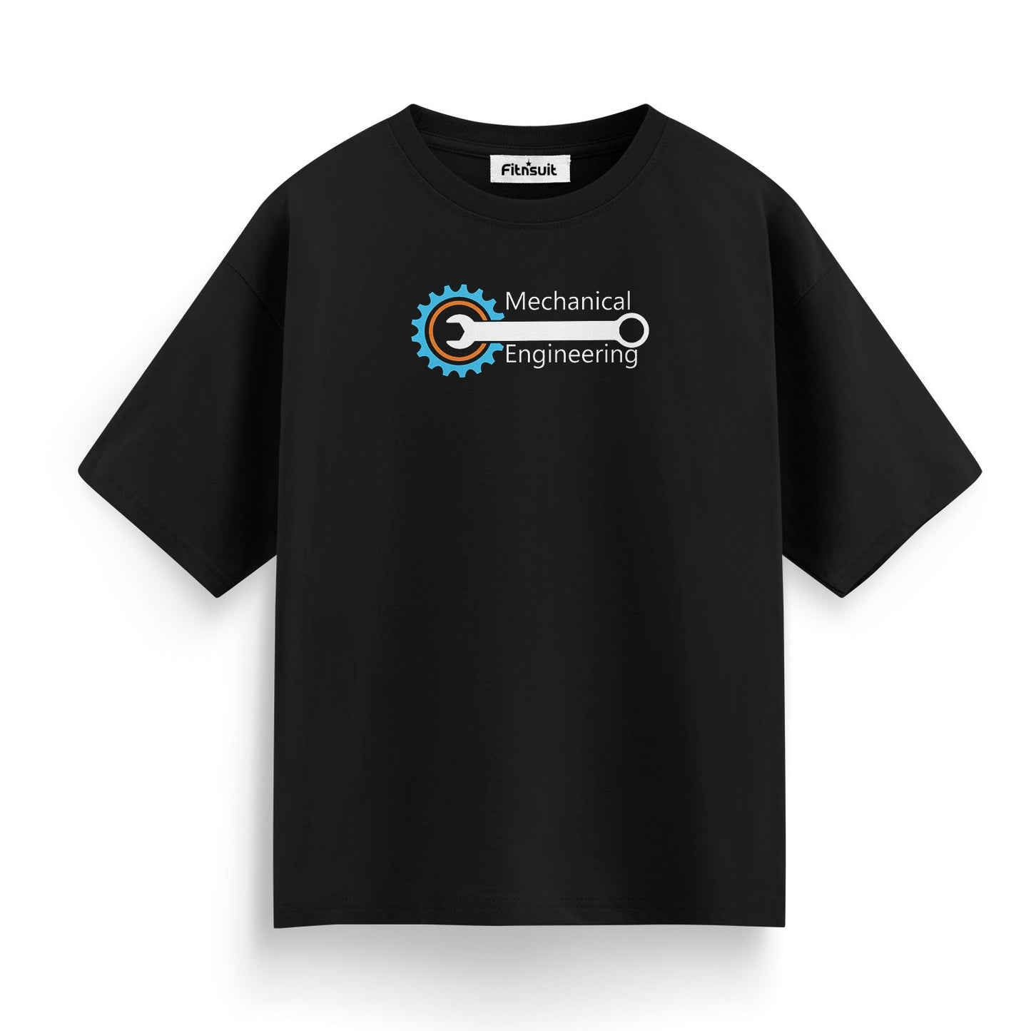 Blue Gear Mechanical  Engineerchanical Engineering Text T shirt