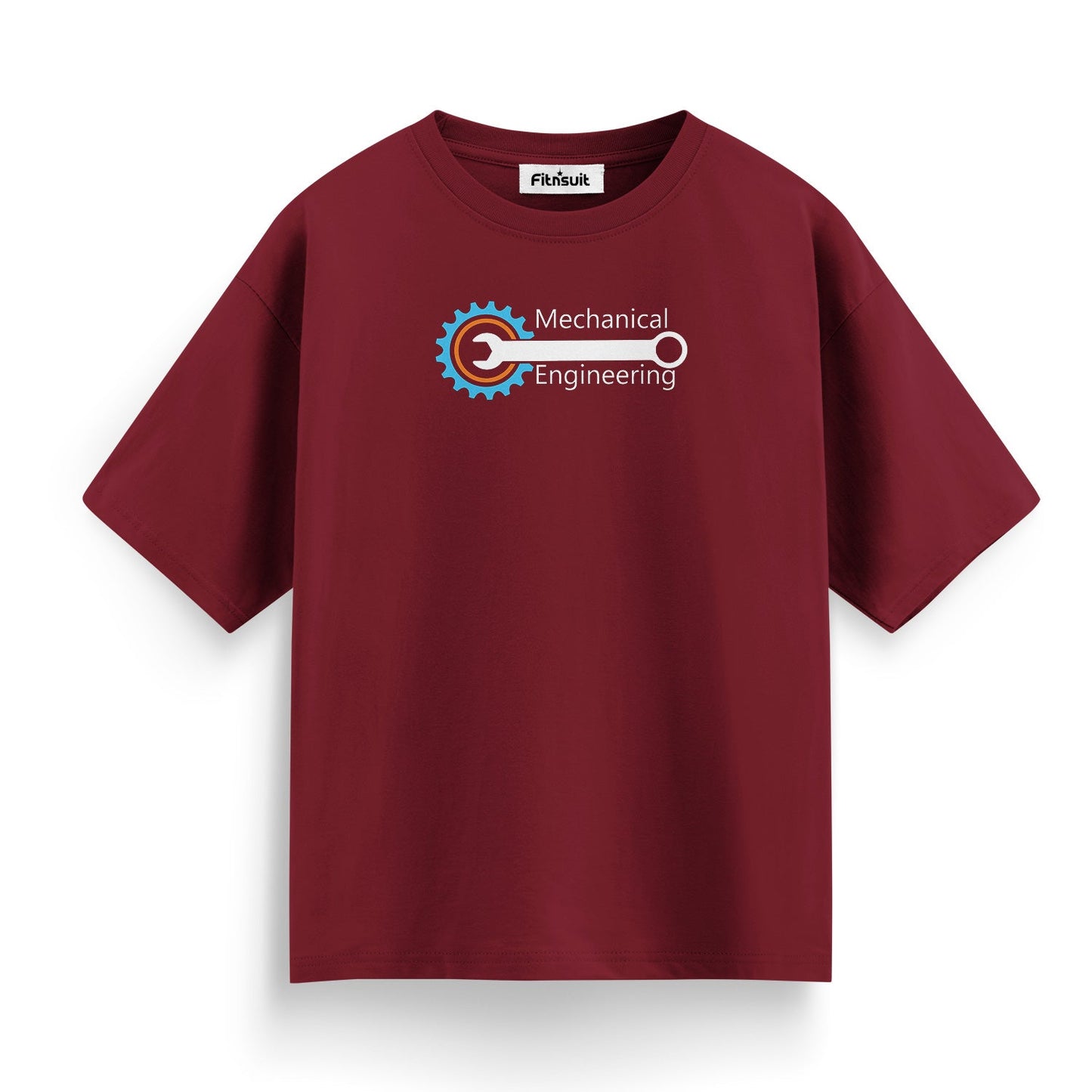 Blue Gear Mechanical  Engineerchanical Engineering Text T shirt
