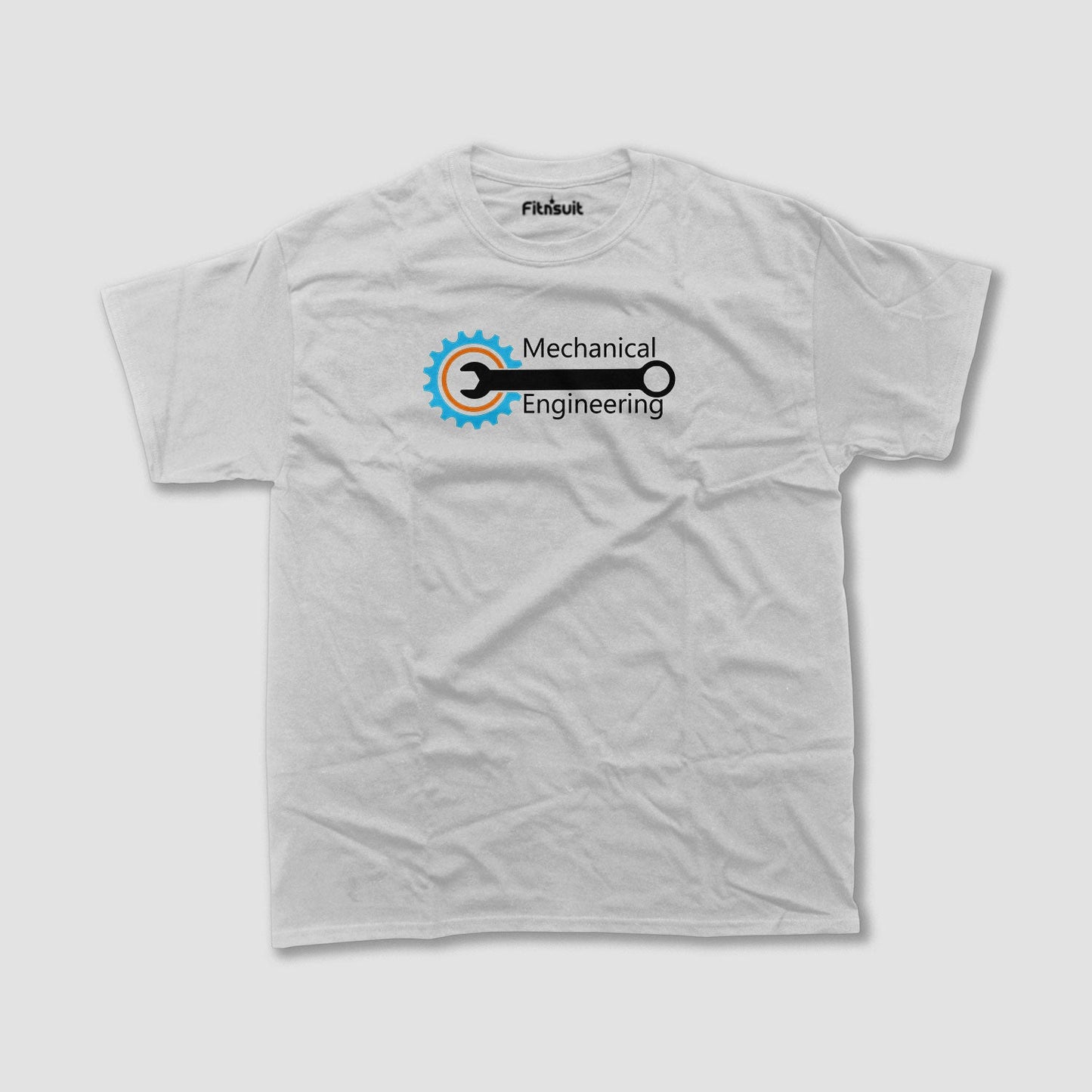 Blue Gear Mechanical  Engineerchanical Engineering Text T shirt