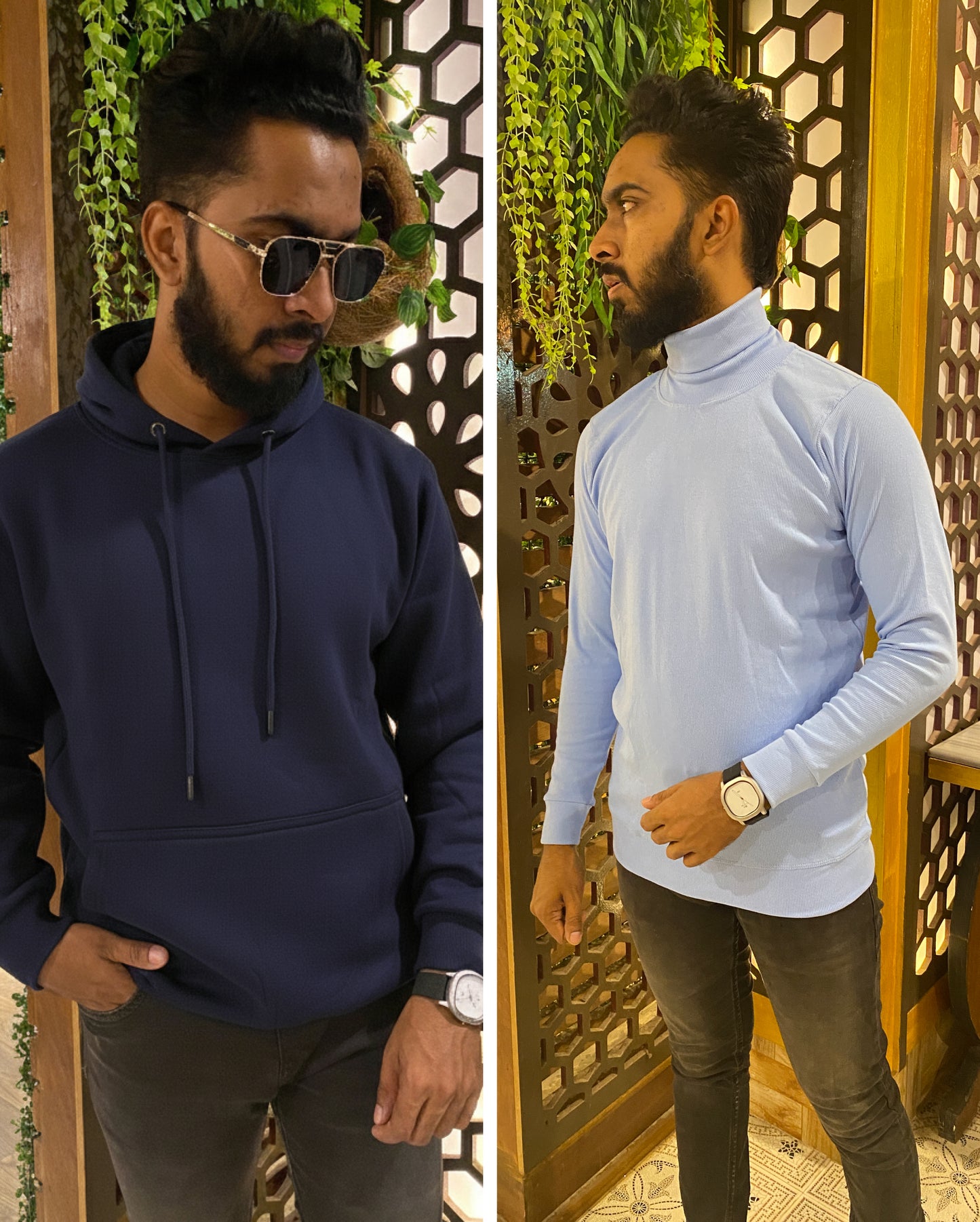 White Solid color Hoodie