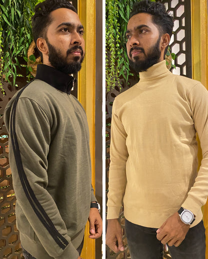 Premium Maroon  Turtel Neck T shirt