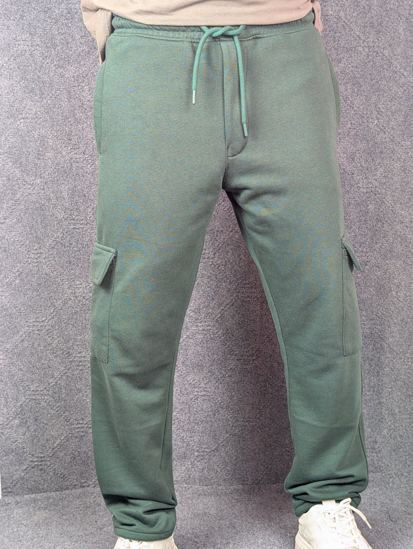 Baggy 6 Pocket Bottle Green Turkish Cotton Joggers