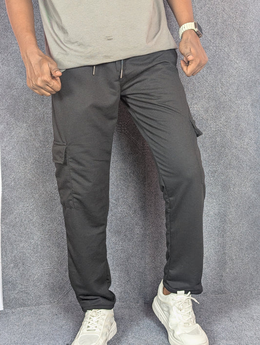 Baggy 6 Pocket Black Turkish Cotton Joggers