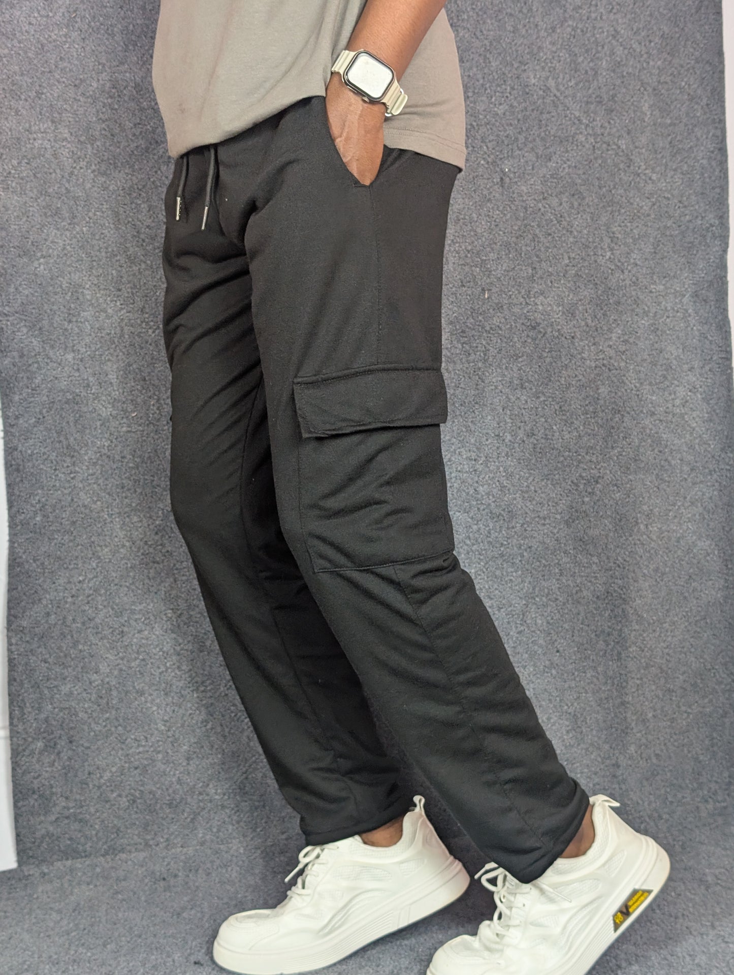 Baggy 6 Pocket Black Turkish Cotton Joggers