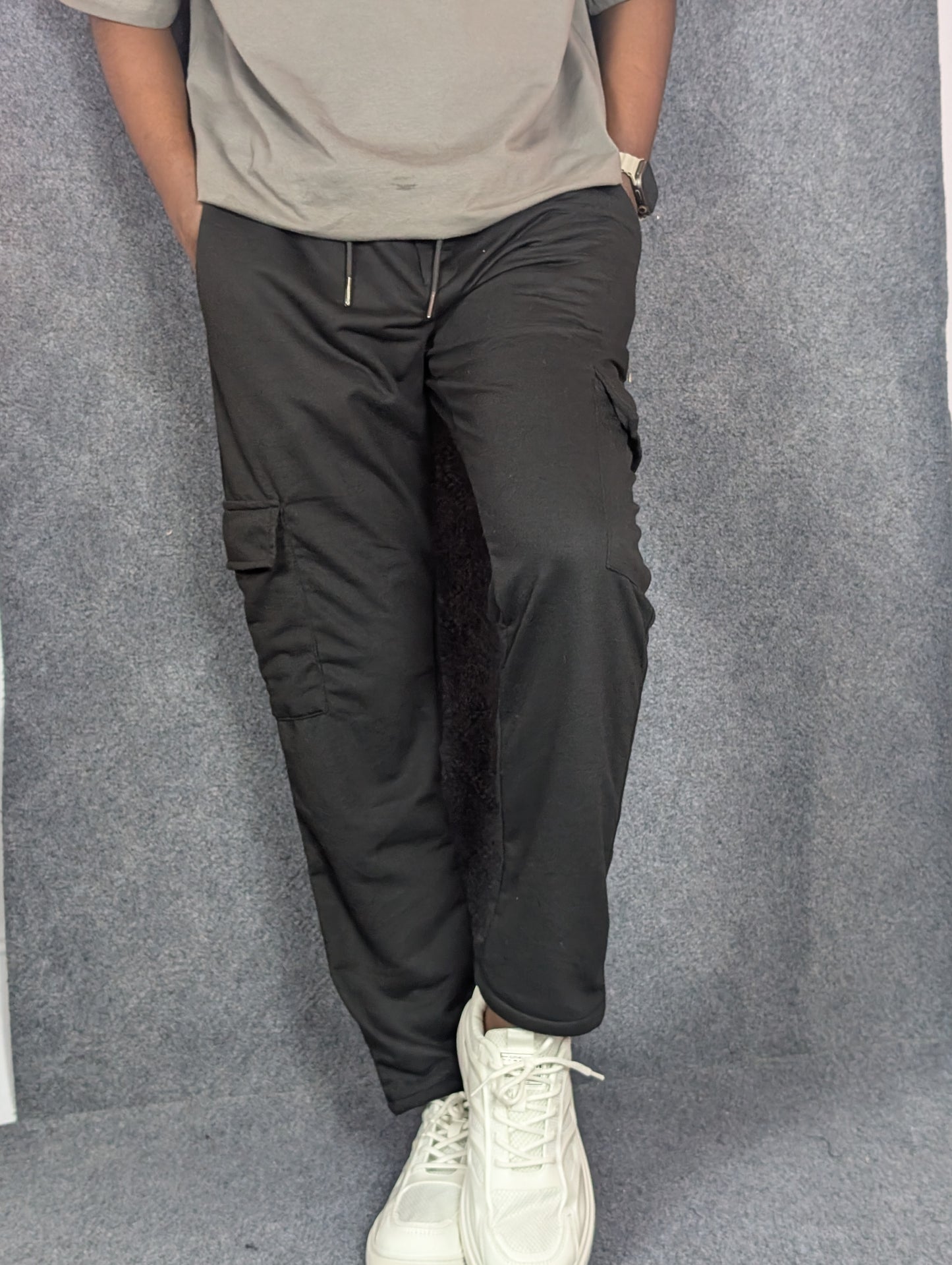Baggy 6 Pocket Black Turkish Cotton Joggers