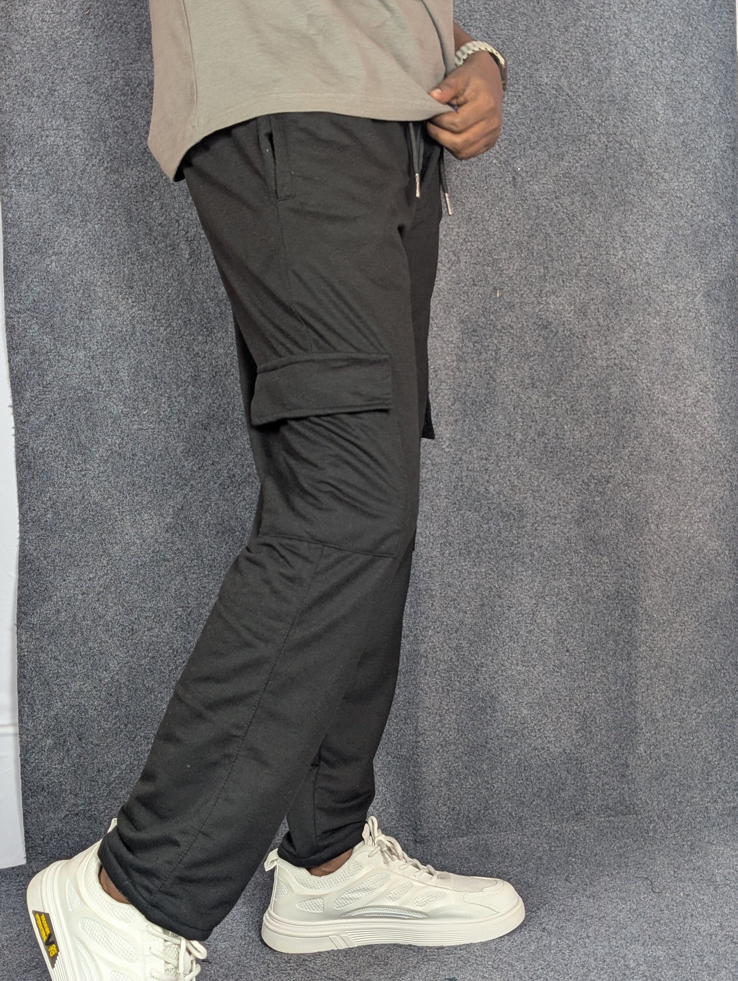Baggy 6 Pocket Black Turkish Cotton Joggers