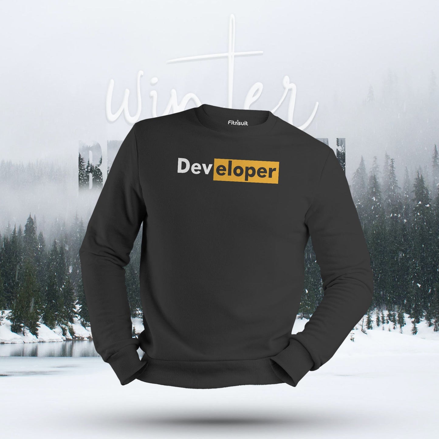 Developer Minimal Text Logo Hoodie & Sweatshirt