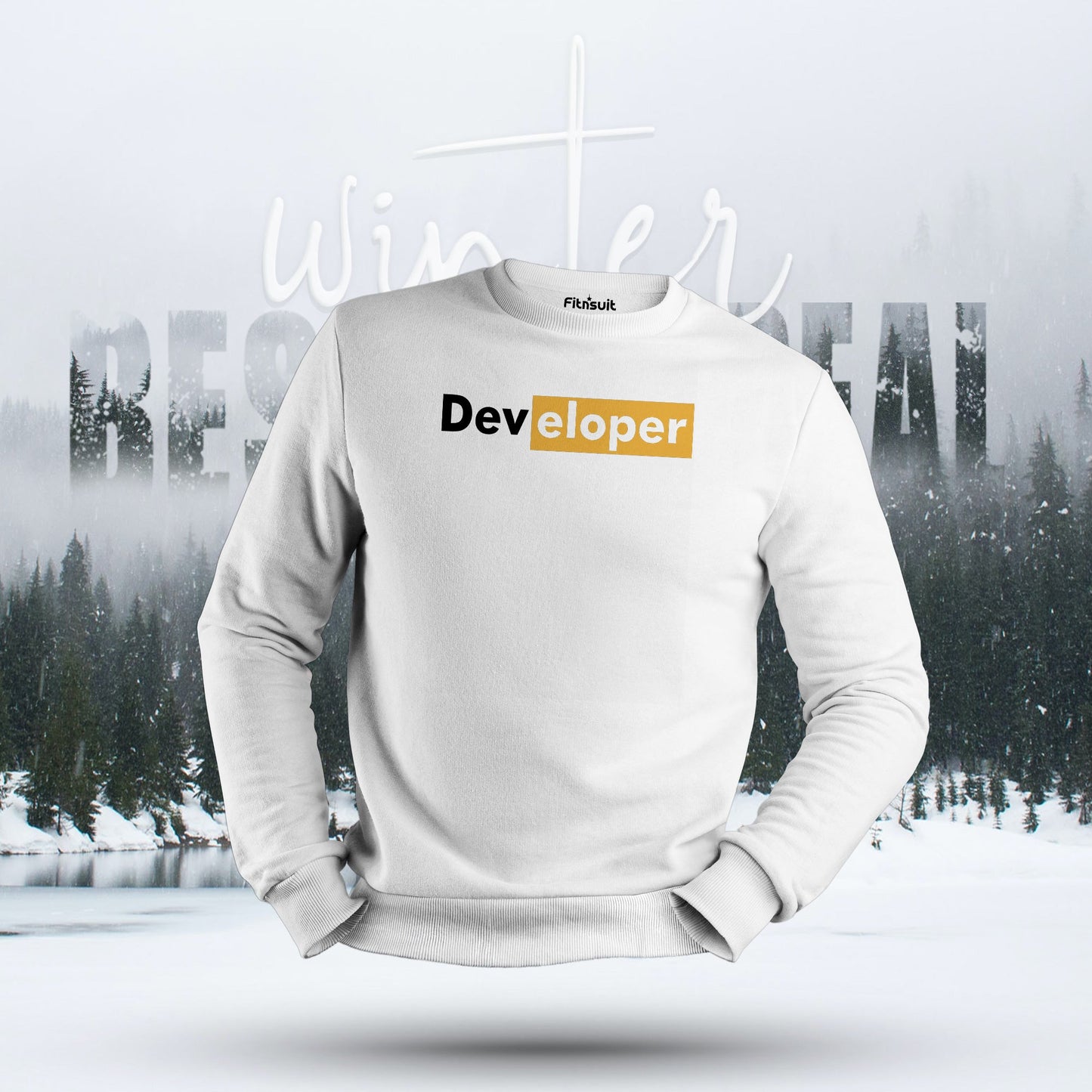 Developer Minimal Text Logo Hoodie & Sweatshirt